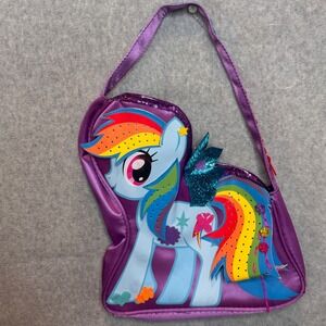 My Little Pony Rainbow Dash Purple Shoulder Handbag Kids Purse‎ Collectible